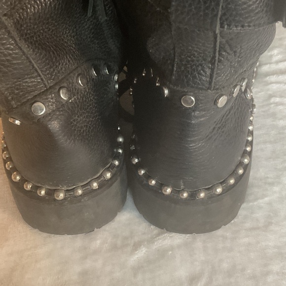 Sam Edelman Black Studded Combat Boots - Picture 3 of 5